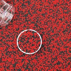 2mm Halloween Black Red Pearls