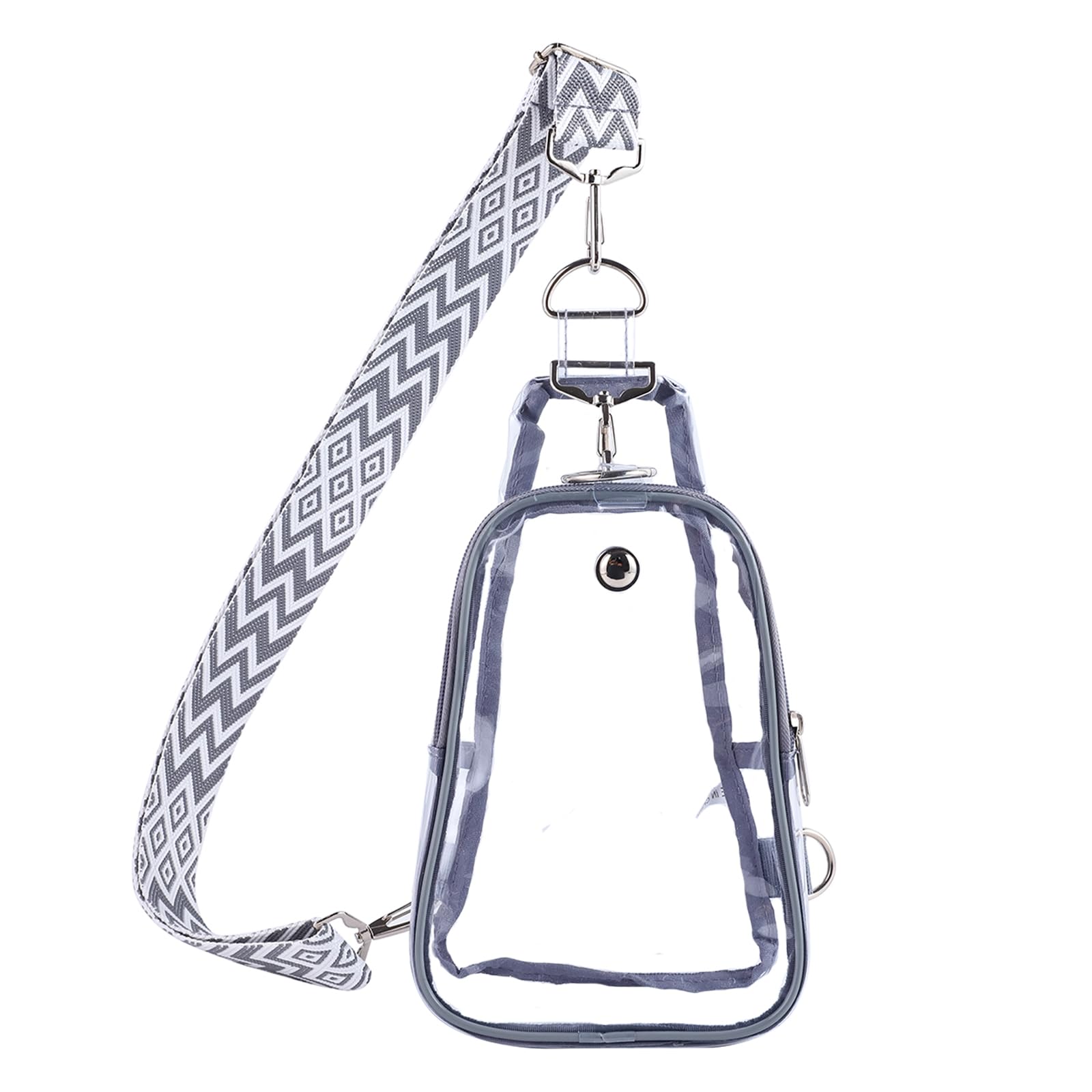 Edraco Clear Bag Stadium Approved, Clear Sling Bag with Embroidered Strap