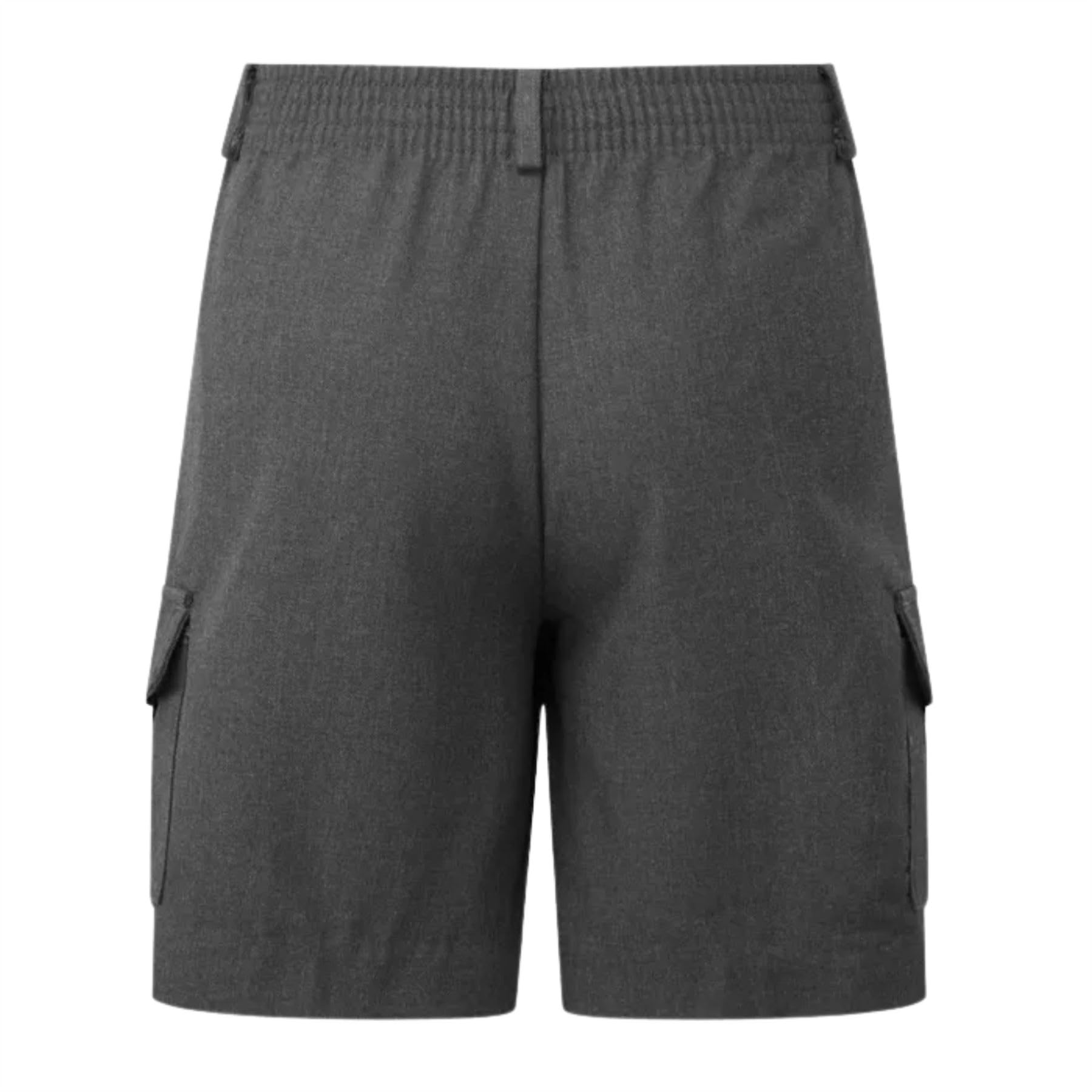 Pantalones cortos cargo para niños, paquete de 3 pantalones cortos escolares lisos de cintura ajustable, cómodo uniforme escolar de verano, edades de 2 a 13 años, en negro y gris, gris, 9
