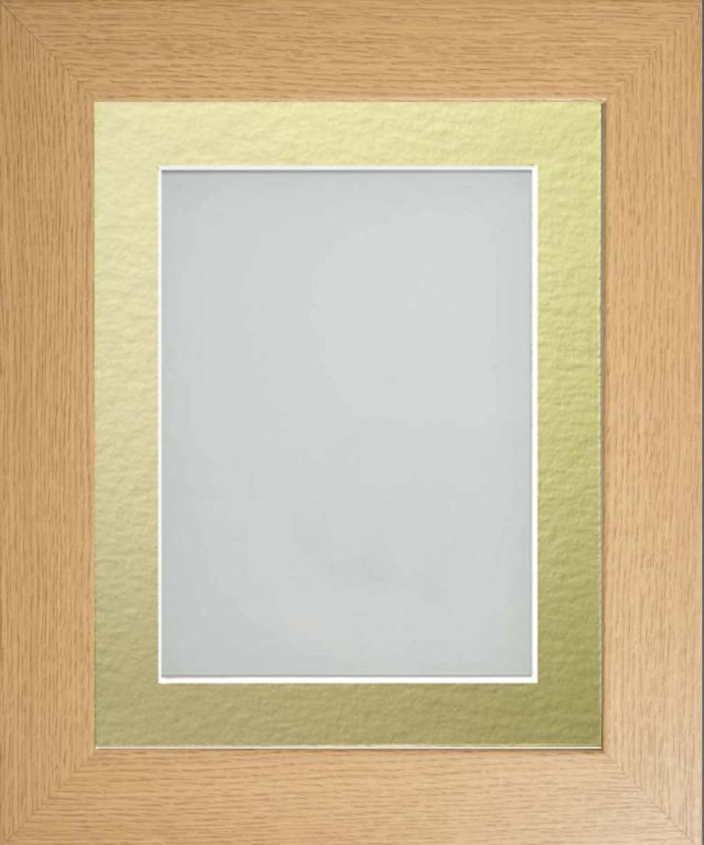 Frame Company Watson Beech Picture Photo Frame fitted with Perspex, 24x20 inch with Gold Mount for image size 20x16 inch