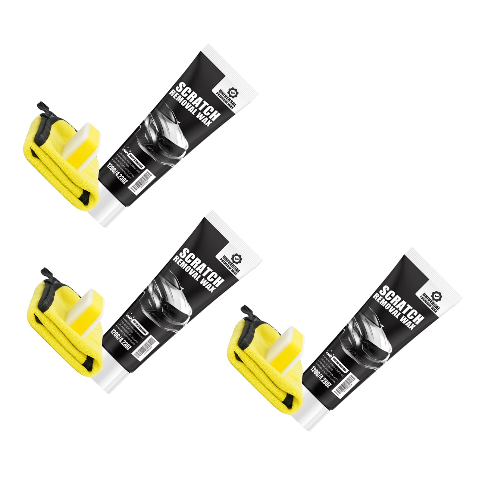 Comprehensive Car Paint Scratch Care Set Includes Sponge and Soft Cloth Auto Paint Scratch Repair