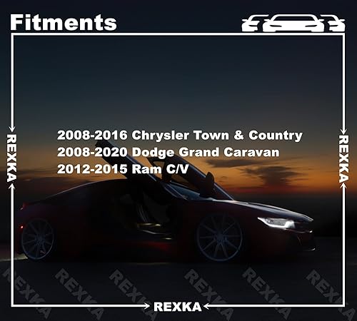 Miniatura 3 de Rexka Clip de moldeo basculante con sellador para Chrysler 6509288AA Dodge Ram CV, Grand Caravan, Town & Country