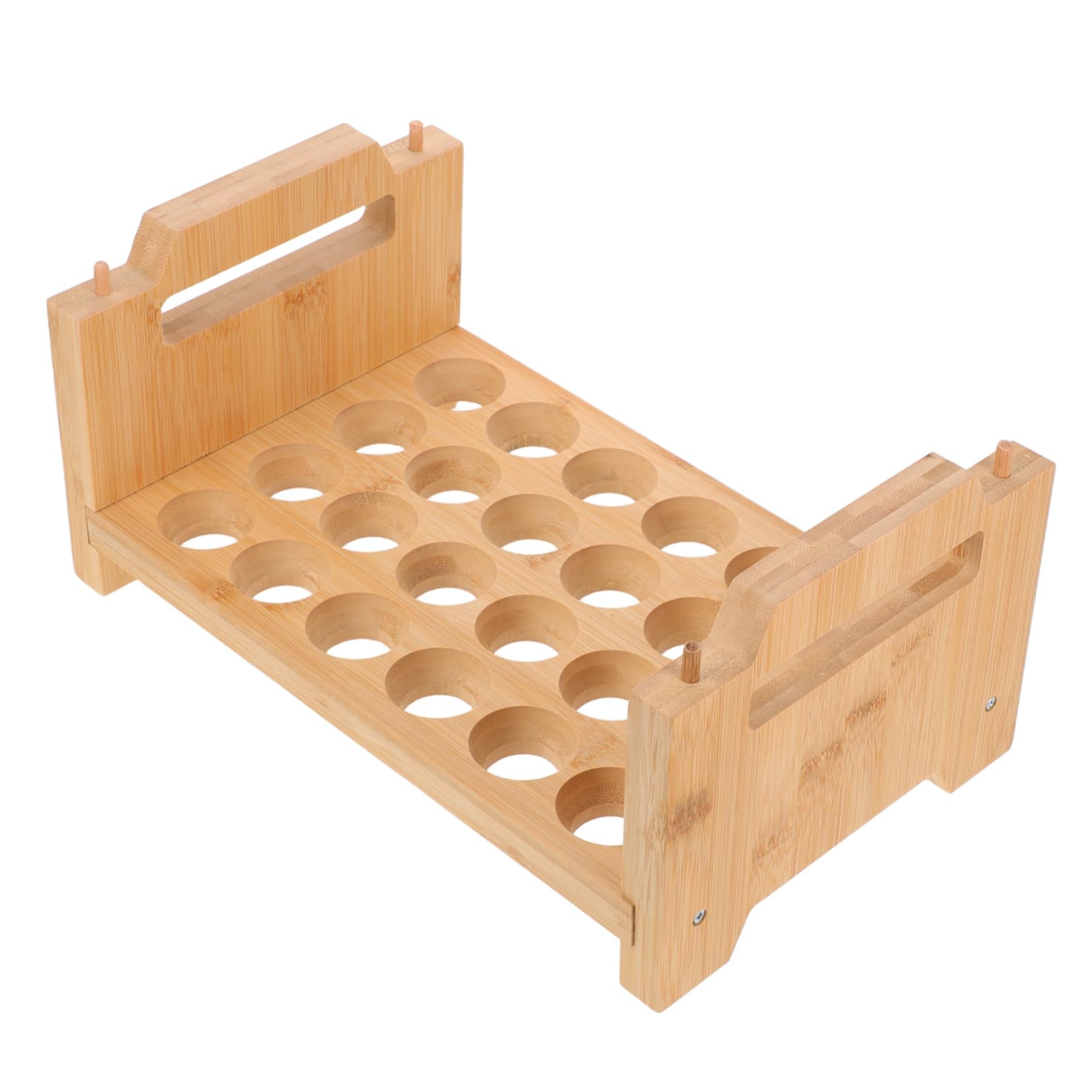 SOLUSTRE Soporte Soporte para Huevos de Madera Apilable con Diseño Portátil Capacidad Huevos Organizador para Refrigerador y Encimera Rústico Ahorra Espacio