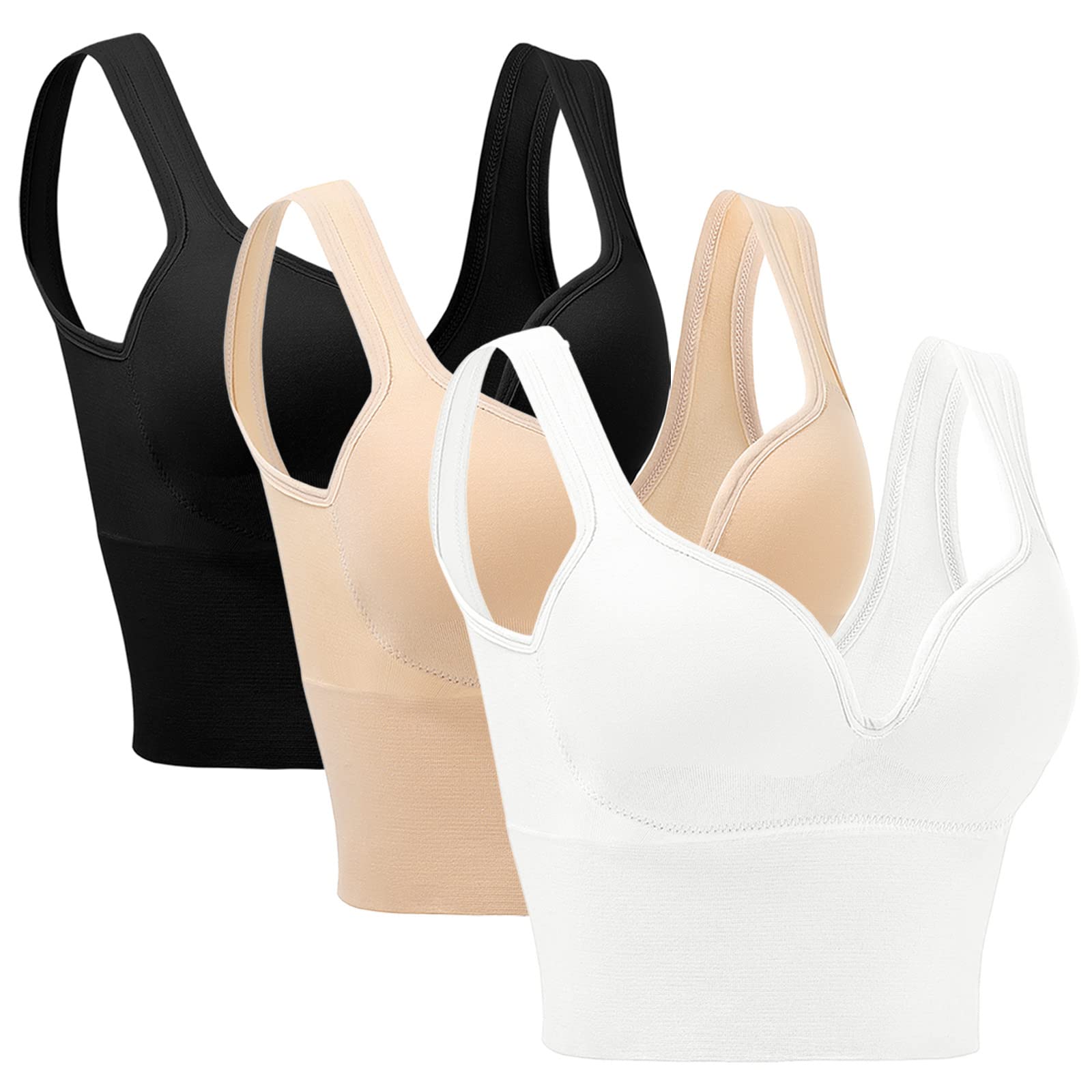 Reggiseno sportivo da palestra da donna con cinghie di supporto senza schienale reggiseni sportivi da allenamento con palangari ad alto impatto corsa comodo reggiseno sportivo ad alto supporto per