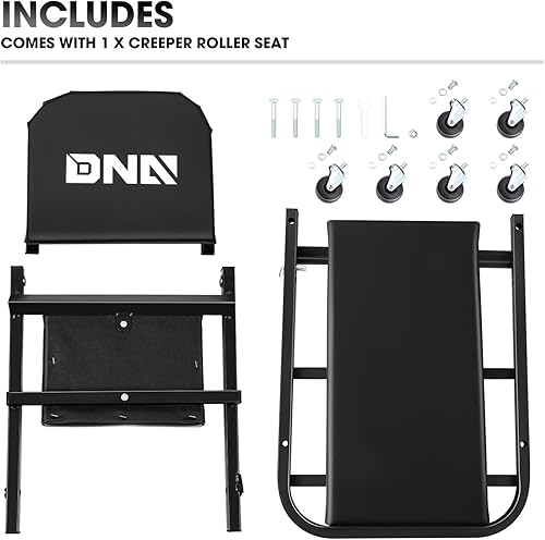 Miniatura 86 de DNA MOTORING TOOLS-00186 - Asiento plegable 2 en 1 de 40 pulgadas, 6 ruedas de 2 pulgadas, capacidad de peso de 330.7 lbs, color rojo