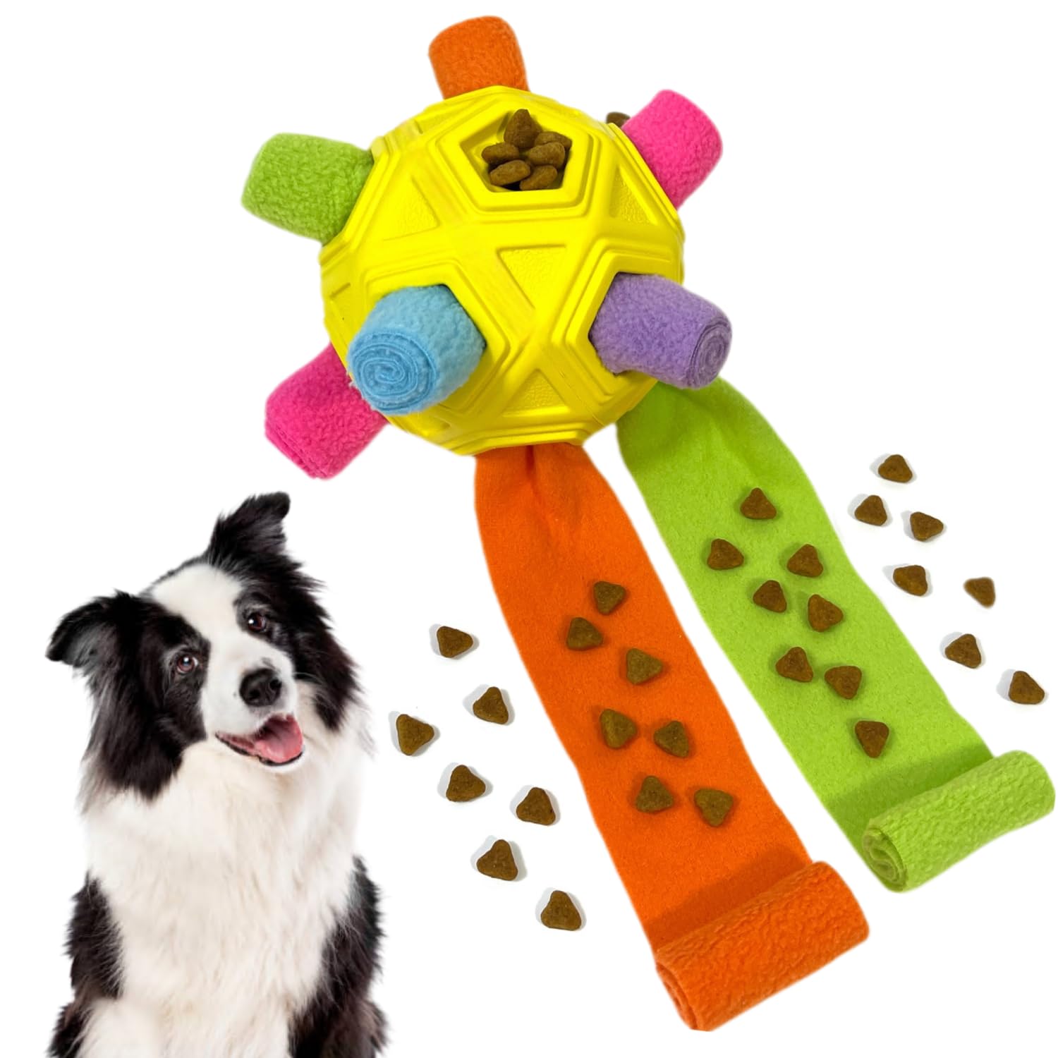 Snuffle Ball for Dog Toys Unbreakable Upgrade Ball Interactive Toy Foraging Snuffle Mat Puppy Treat Dispenser Slow Feeder