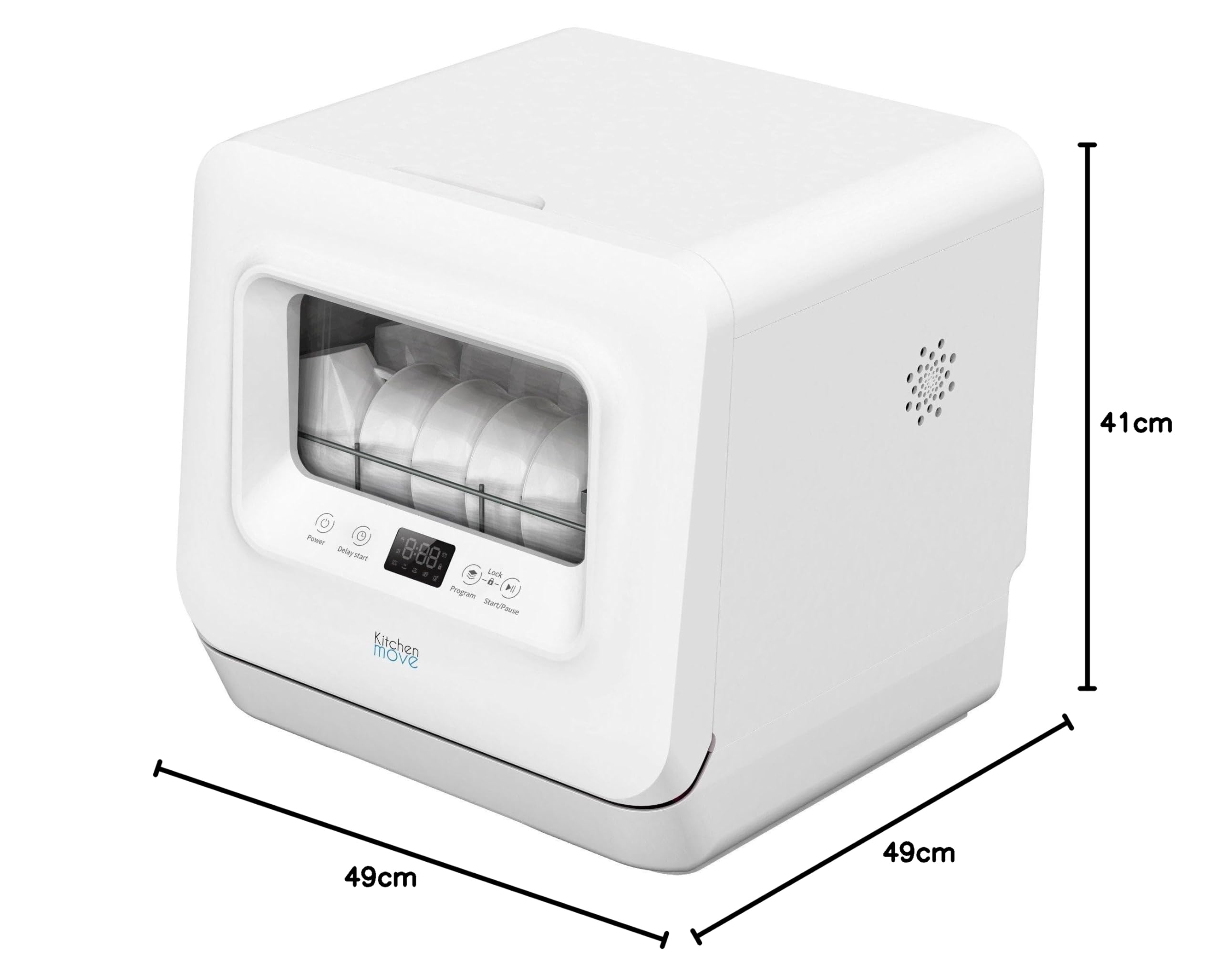 Mini lave vaisselle compact silencieux 3 couverts WASH CLEAN avec réservoir d'eau et écran LED