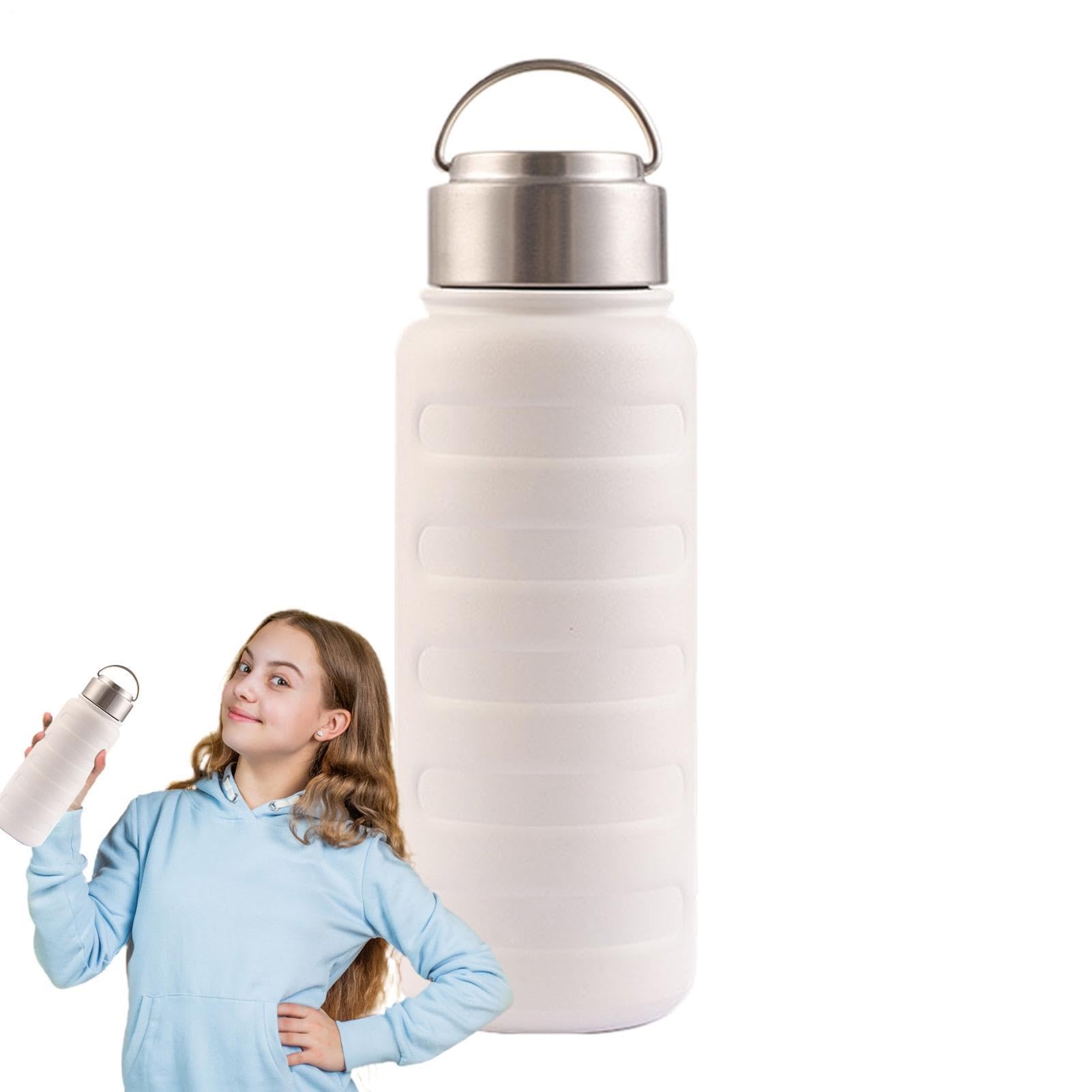 Thermosflasche – Sportbecher aus Edelstahl | Tragbare Trinkflasche 1 l wasserdicht für verschiedene Aktivitäten im Haus, Outdoor, Wandern, Schule, Reisen, Camping