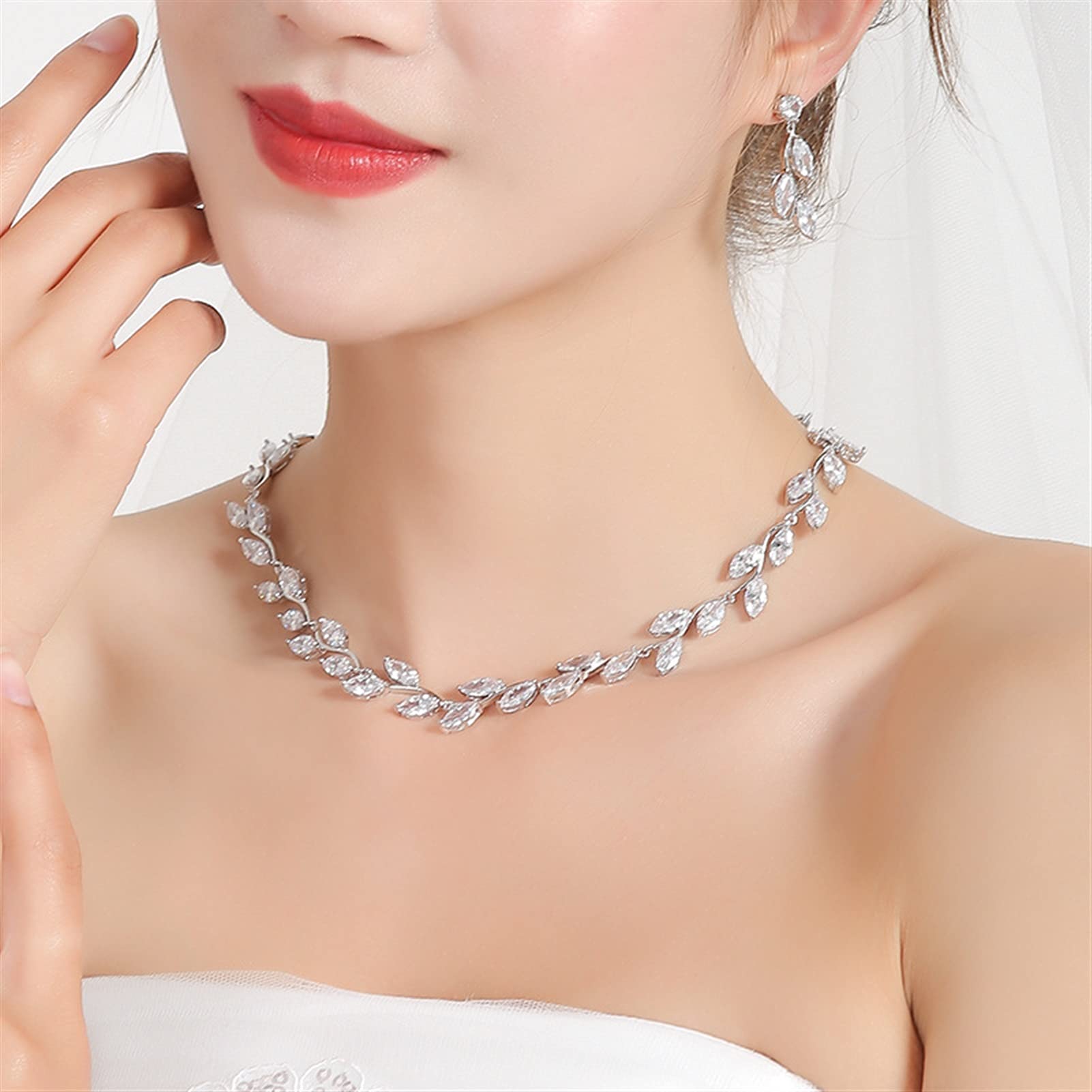 Joyería Elegante Cubic Zirconia CZ Crystal Wedding Conjunto de joyería para Mujer