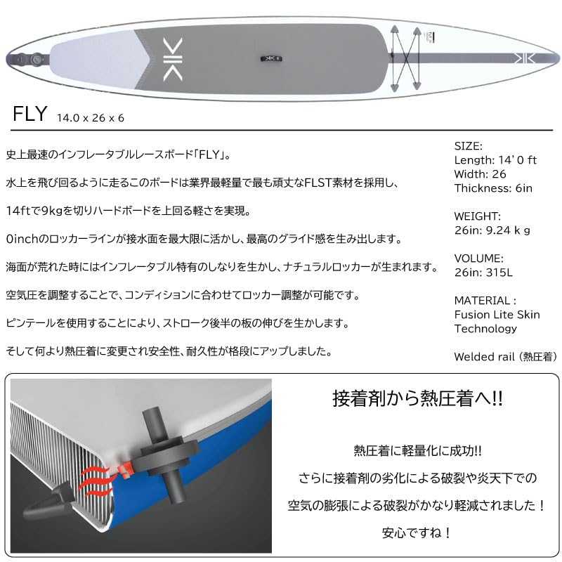 KOKUA FLY 14'0\"×24\" インフレータブルSUPボード KOKUA】インフレータブルSUP KOKUA FLY 24 - 14'0