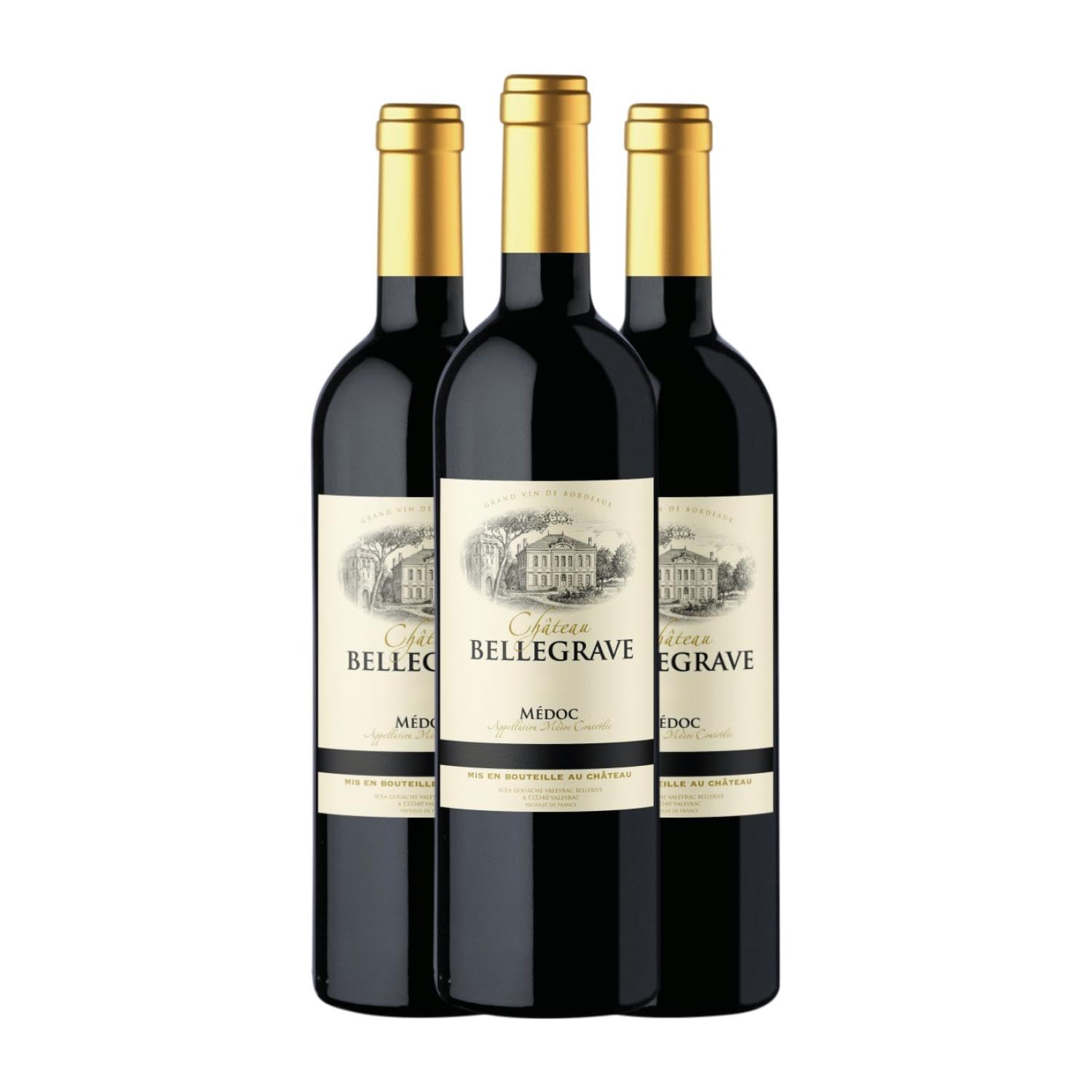 Château Bellegrave Médoc 75 cl Vino blanco (Caja de 3 Botellas de 75 cl)