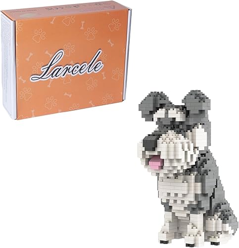 Miniatura 10 de Larcele Juego de mini bloques de construcción de animales, ladrillos de juguete de construcción micro 3D DIY, 790 piezas KLJM-05 (Teddy in White)
