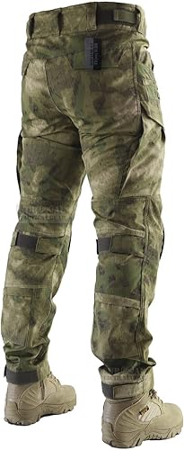 Miniatura 4 de ZAPT Pantalones de combate Airsoft Paintball para hombre, pantalones tácticos con rodilleras, camuflaje de caza, pantalones militares