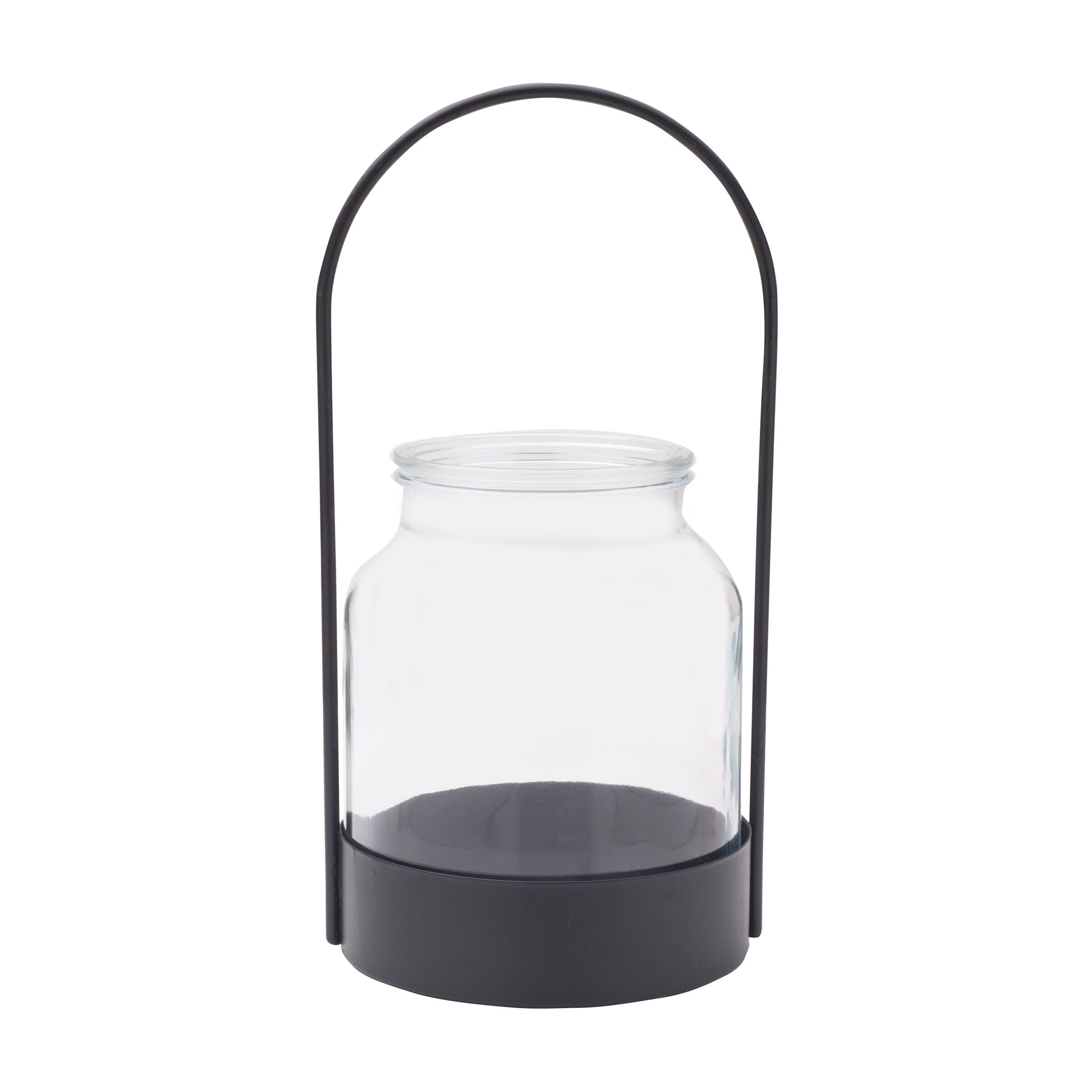 Elements 7.09x6.69x16.54 Inch Black Wire and Clear Glass Vase(4 pieces per case)