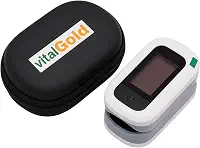 Oxímetro de Pulso de Ponta de dedo VitalGold (Oxímetro + Estojo)