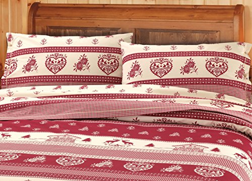 BIANCHERIAWEB Single Duvet Cover 155 x 200 cm, Tyrol Design, 100% Cotton, Made in Italy - Image 2