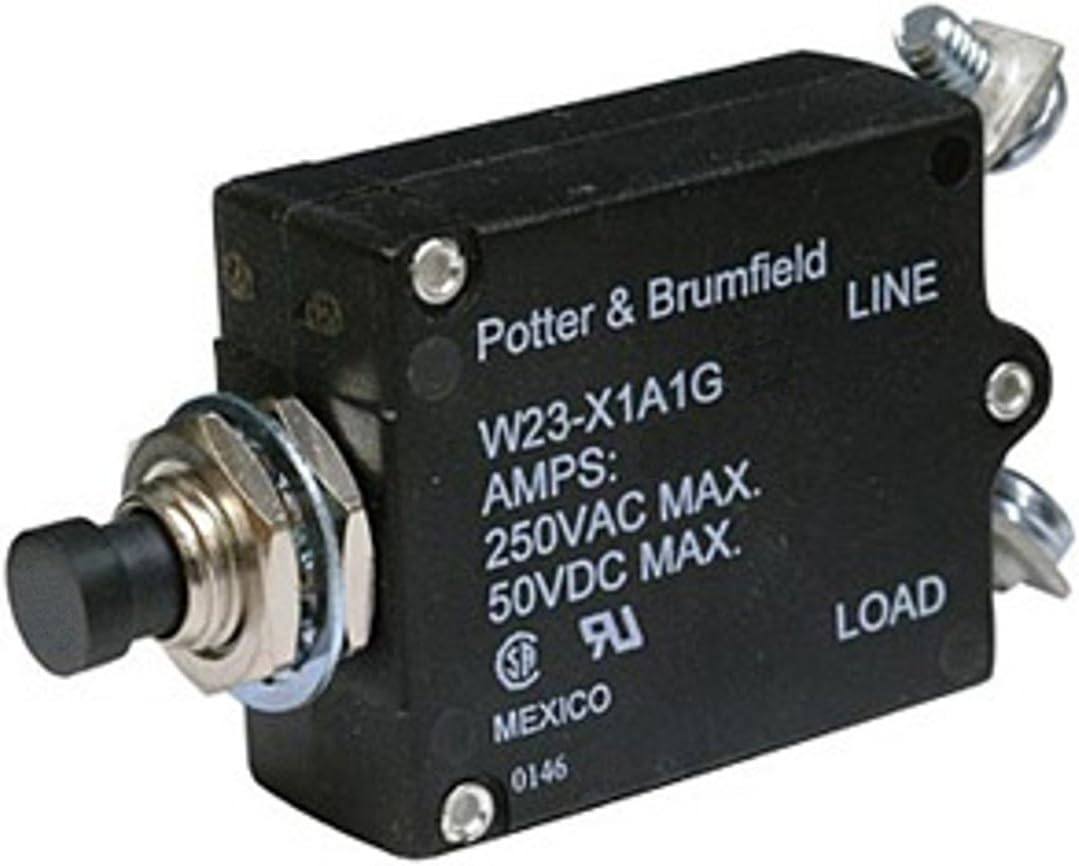 Tyco Electronics W23 Series 40A Push/Pull Circuit Breaker W23-X1A1G-40 (Pack of 2)