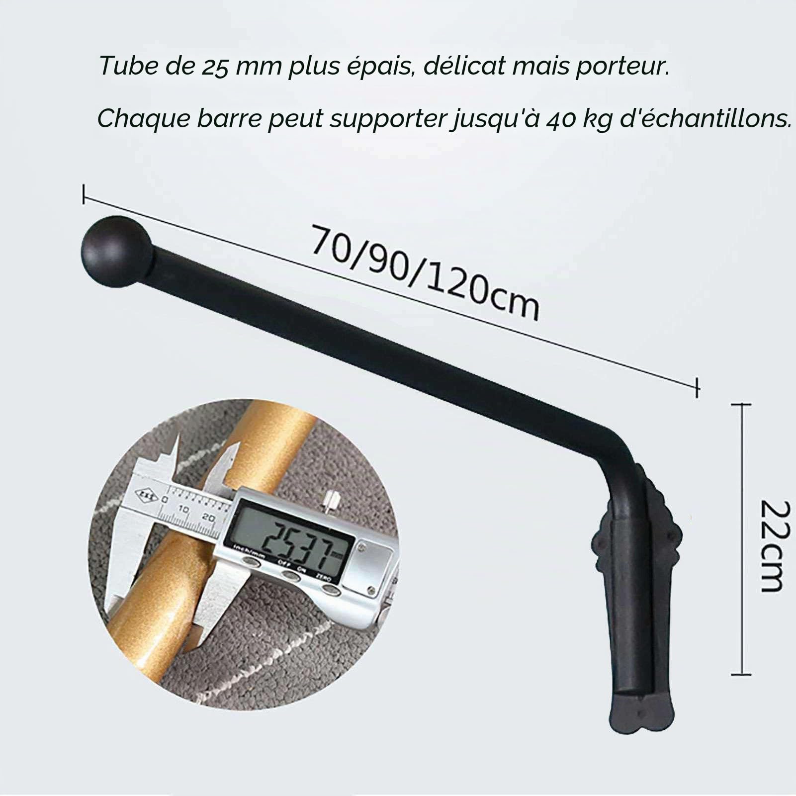 Tringles à Rideaux à Bras pivotant Robustes, présentoir à Rideaux, Tringle à Rideau pour Porte d'entrée, pour Panneaux latéraux, Bras de draperie de fenêtre, Rail de Rideau de Porte