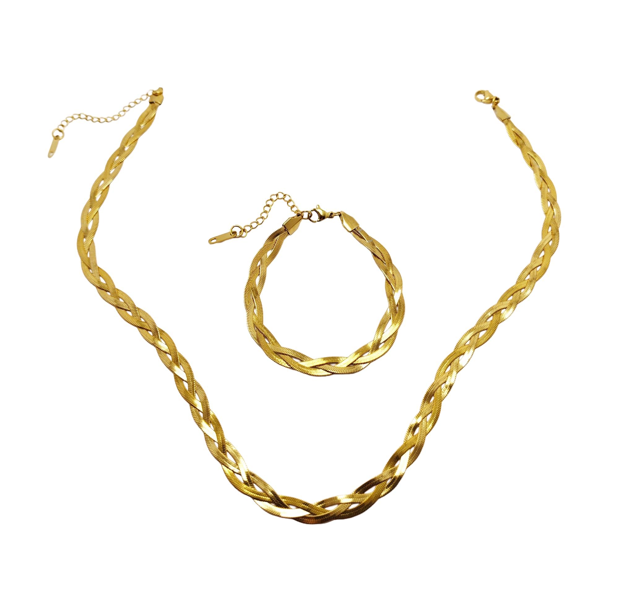 Julie & Co four leaf clover 18K gold plated Jewelry set Jewellery set for women, comes with a cute keychain in a Julie & Co neat gift box. Gold Heart Pendant