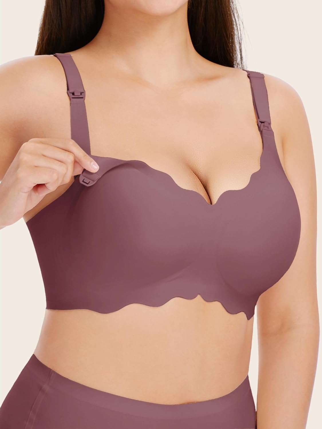 Angelhood Nursing Bras for Breastfeeding Ultra Comfort Seamless Maternity Bra Wireless Pregnancy Bralette with Extra Extender - Image 2