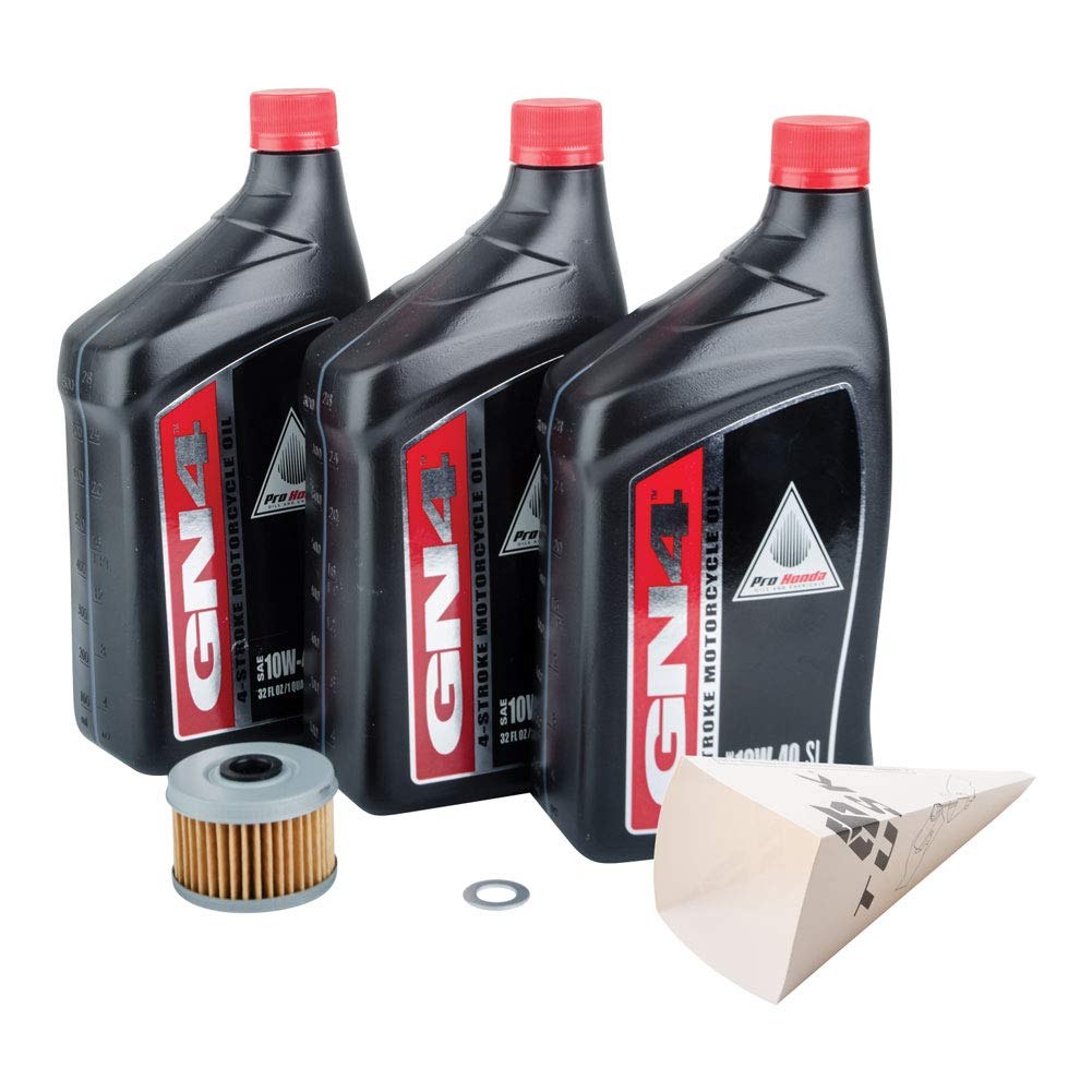 Tusk 4-Stroke Oil Change Kit Pro-Honda GN4 10W-40 For Honda Rancher 420 4x4 2015-2021