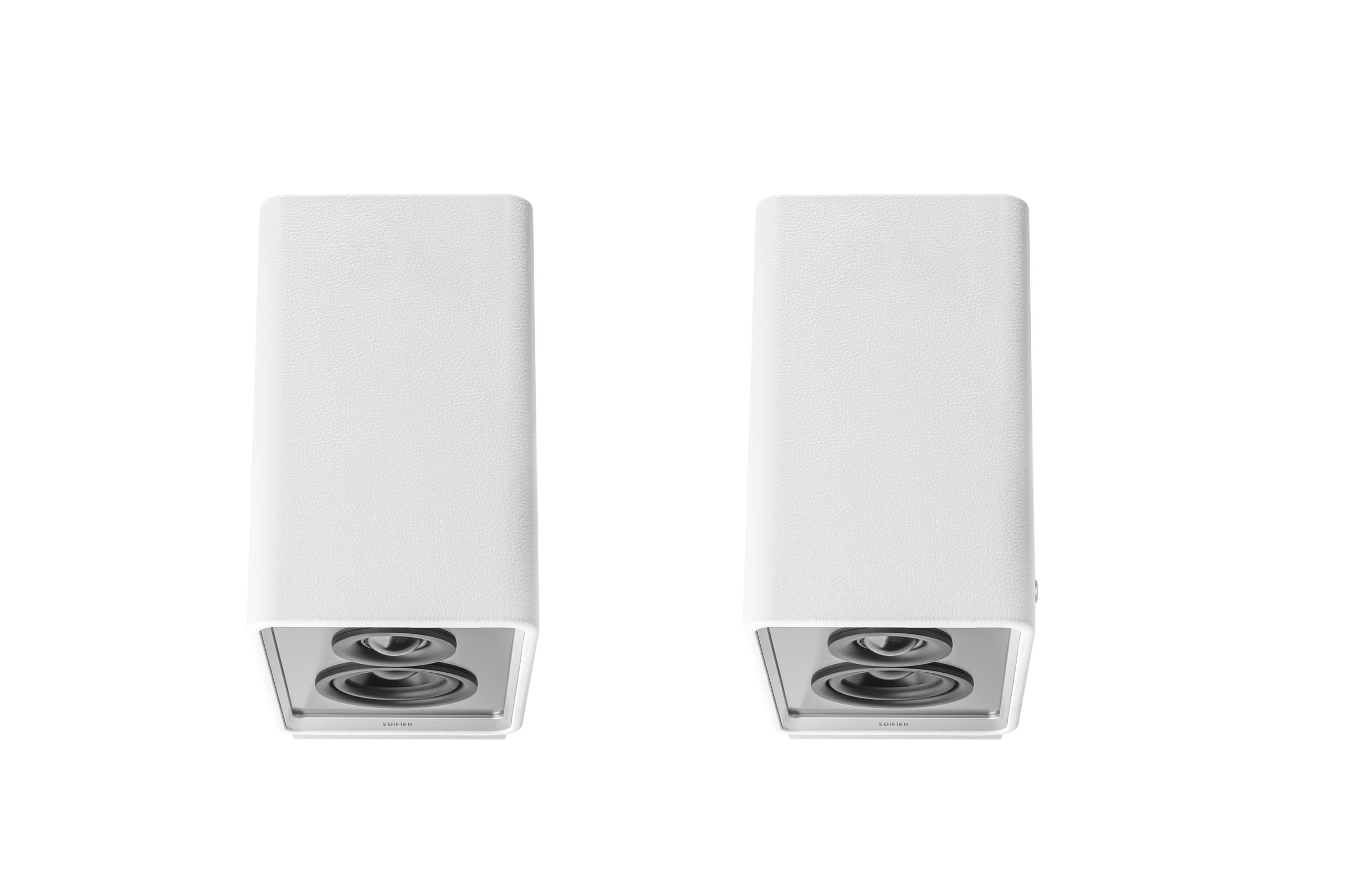 Edifier QR65 - Altoparlanti per monitor attivi, 70 Watt, con effetti di luce RGB, 3 porte USB TurboGaN di ricarica rapida e uscita subwoofer, bianco