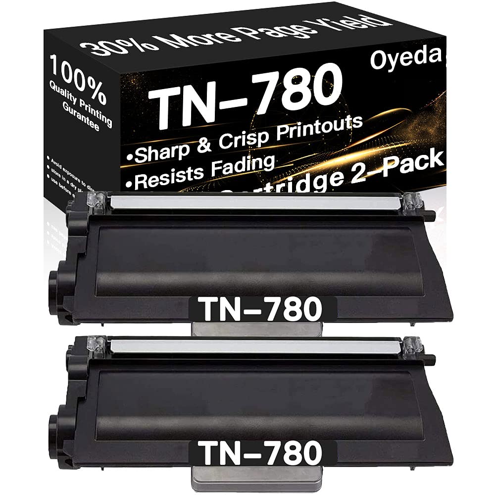 Photo 1 of Compatible TN780 TN-780 Toner Cartridge Replacement for Brother TN780 TN-780 (Black, 2-Pack)