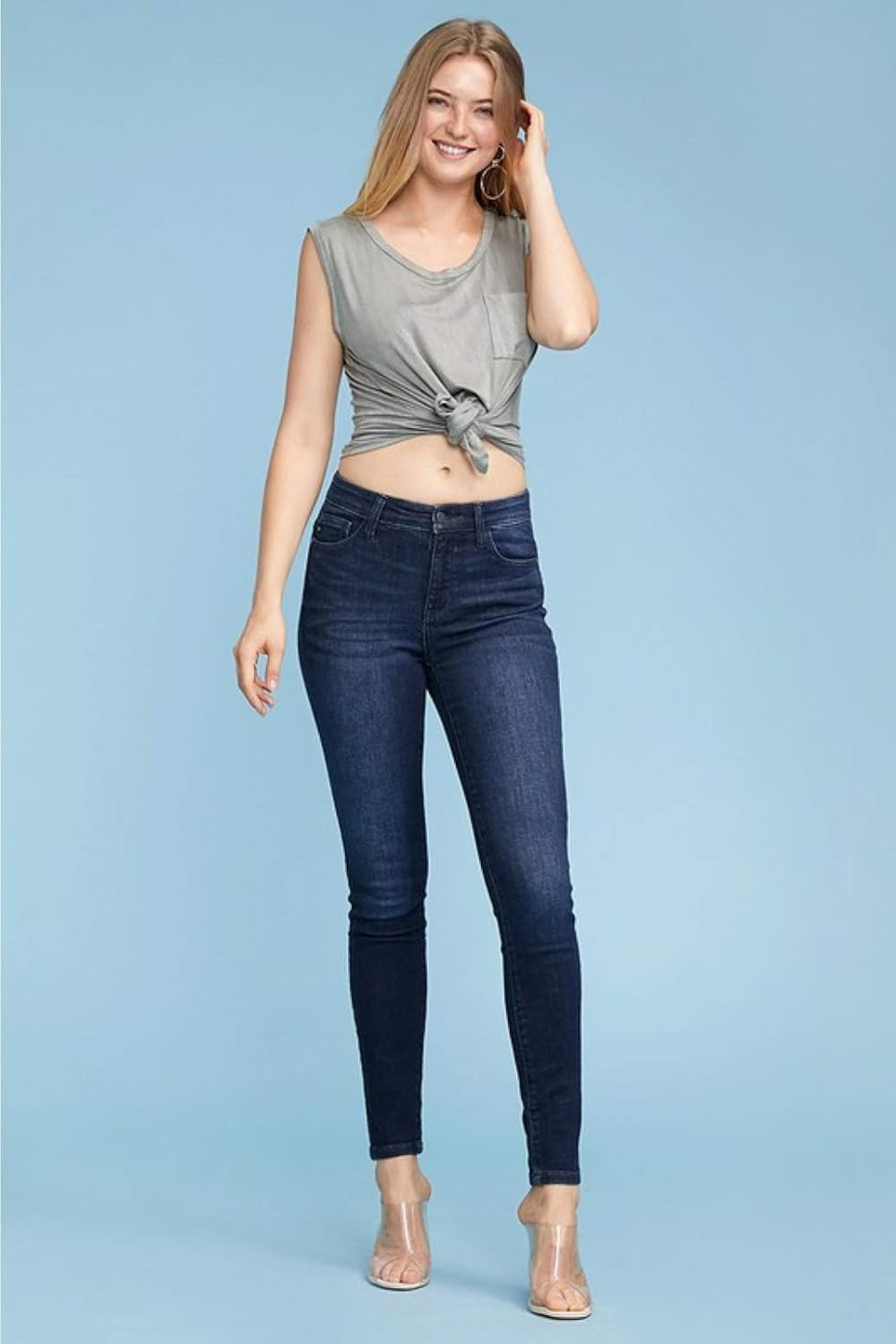 Judy Blue Women's High Waist Skinny Jeans - Super Dark Wash, Stretch Denim, 93% Cotton, Comfortable & Flattering Fit 82132 - Image 7