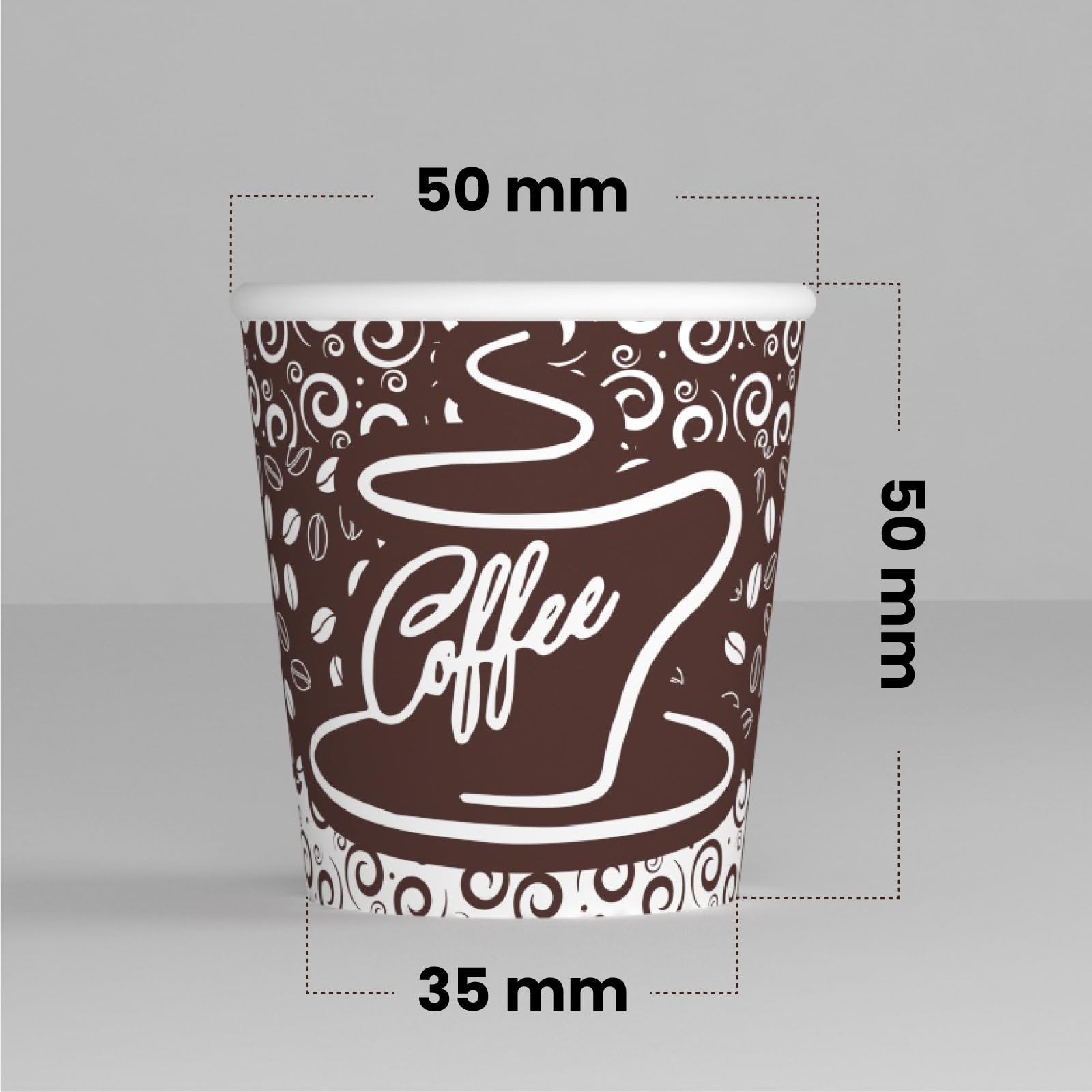 Eurocali 1000 Bicchierini in Carta per caffè 65ml Bicchieri Ecologici Biodegradabili Monouso Piccoli Asporto Bevande Calde