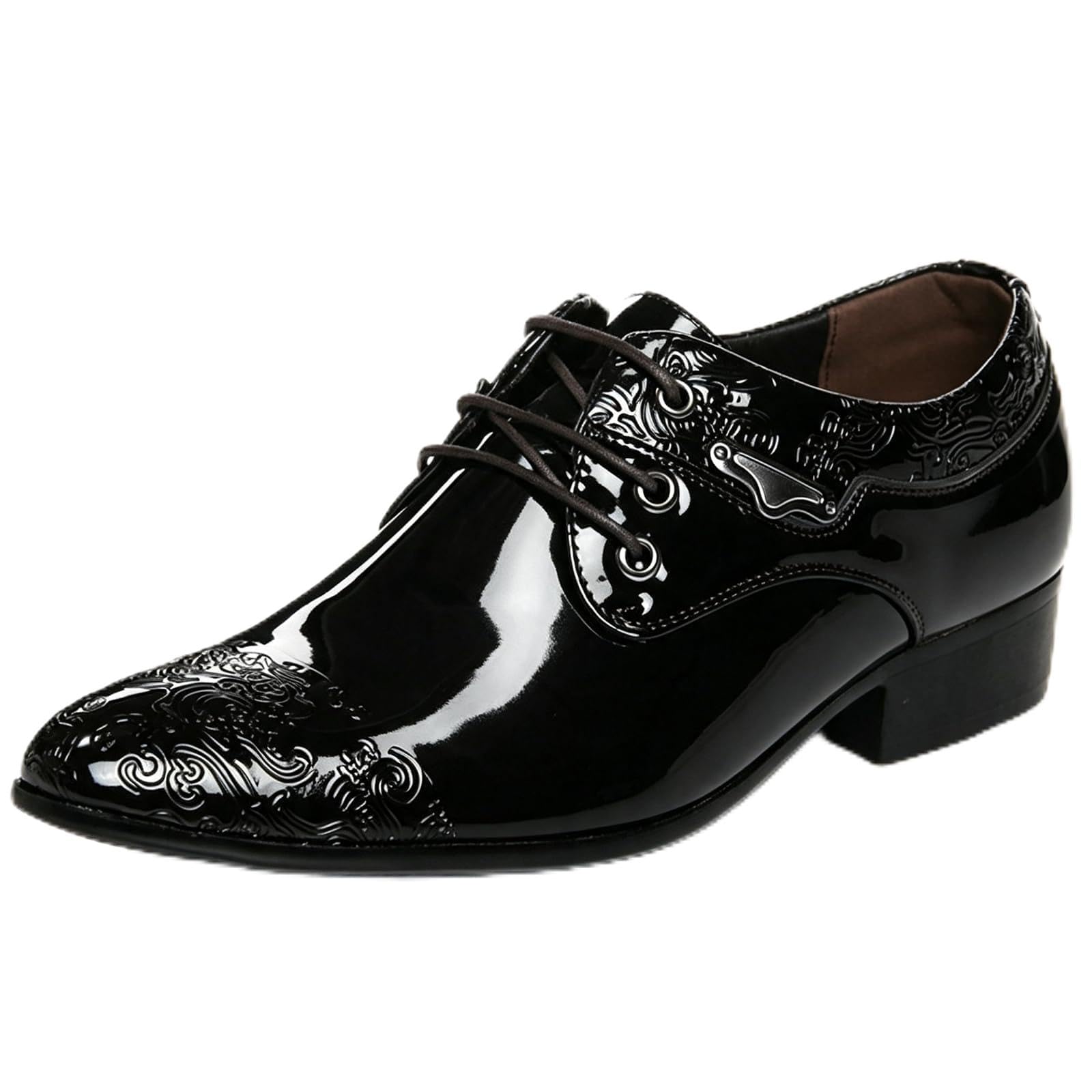 Uomo Scarpe Eleganti Classiche in Pelle Scarpe Business | Basse comode Scarpe da Formale Stringate A Punta Matrimoni Oxford Smoking Festa Ufficio