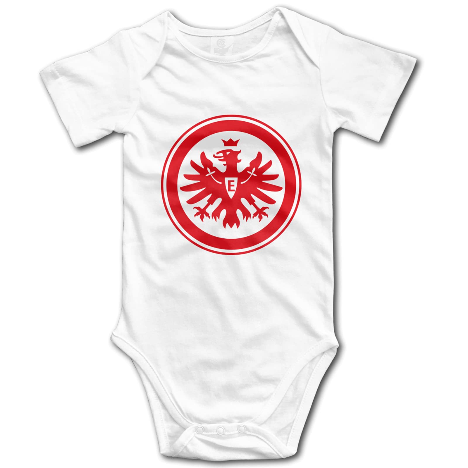 EIN-Tracht Fra-Nkfurt Logo Baby Jumpsuit Short Sleeve Jumpsuit Round Neck Cotton Comfortable