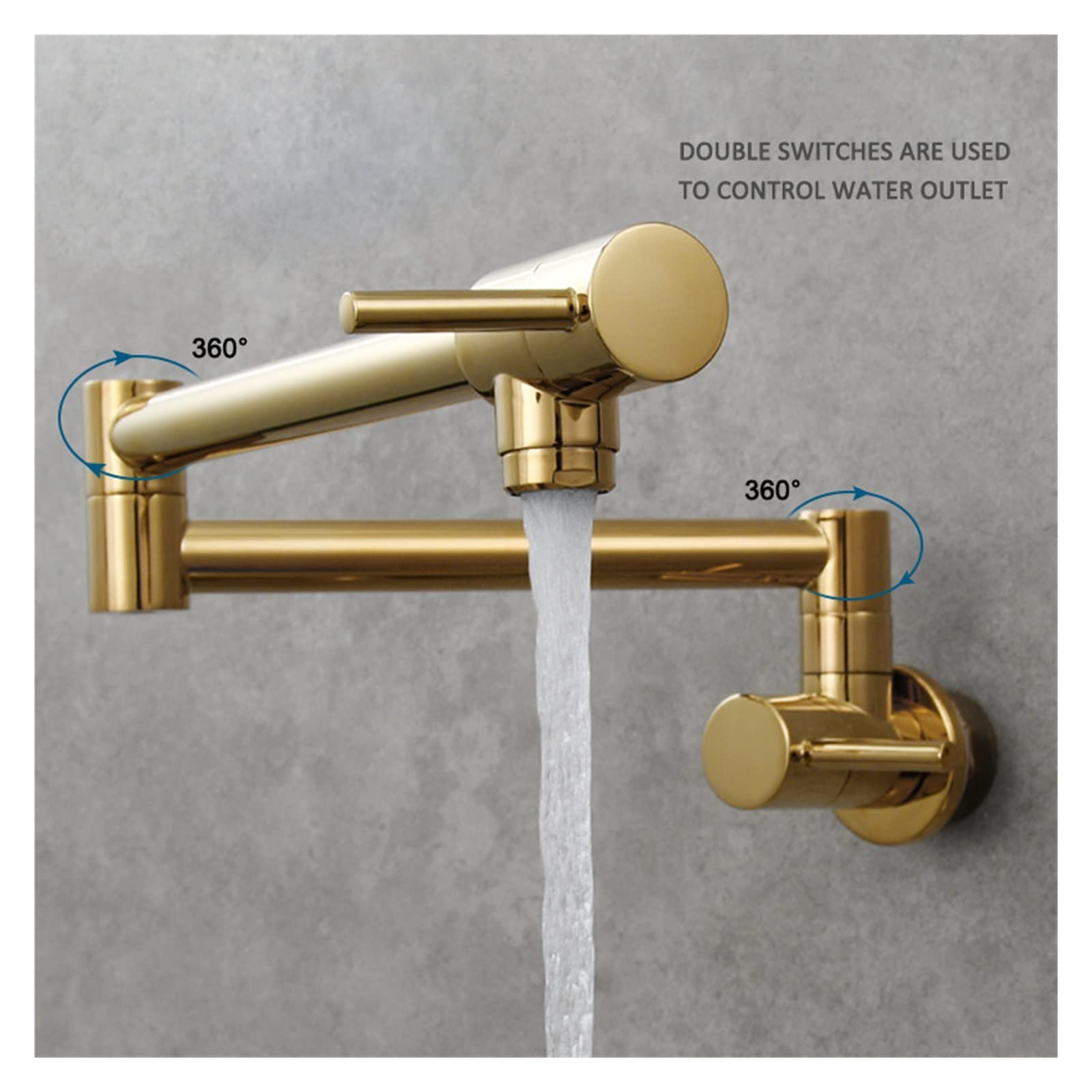 Wand-Wasserhahn Aus Messing – Moderner Armatur In Gebürstetem Nickel Oder Mattschwarz