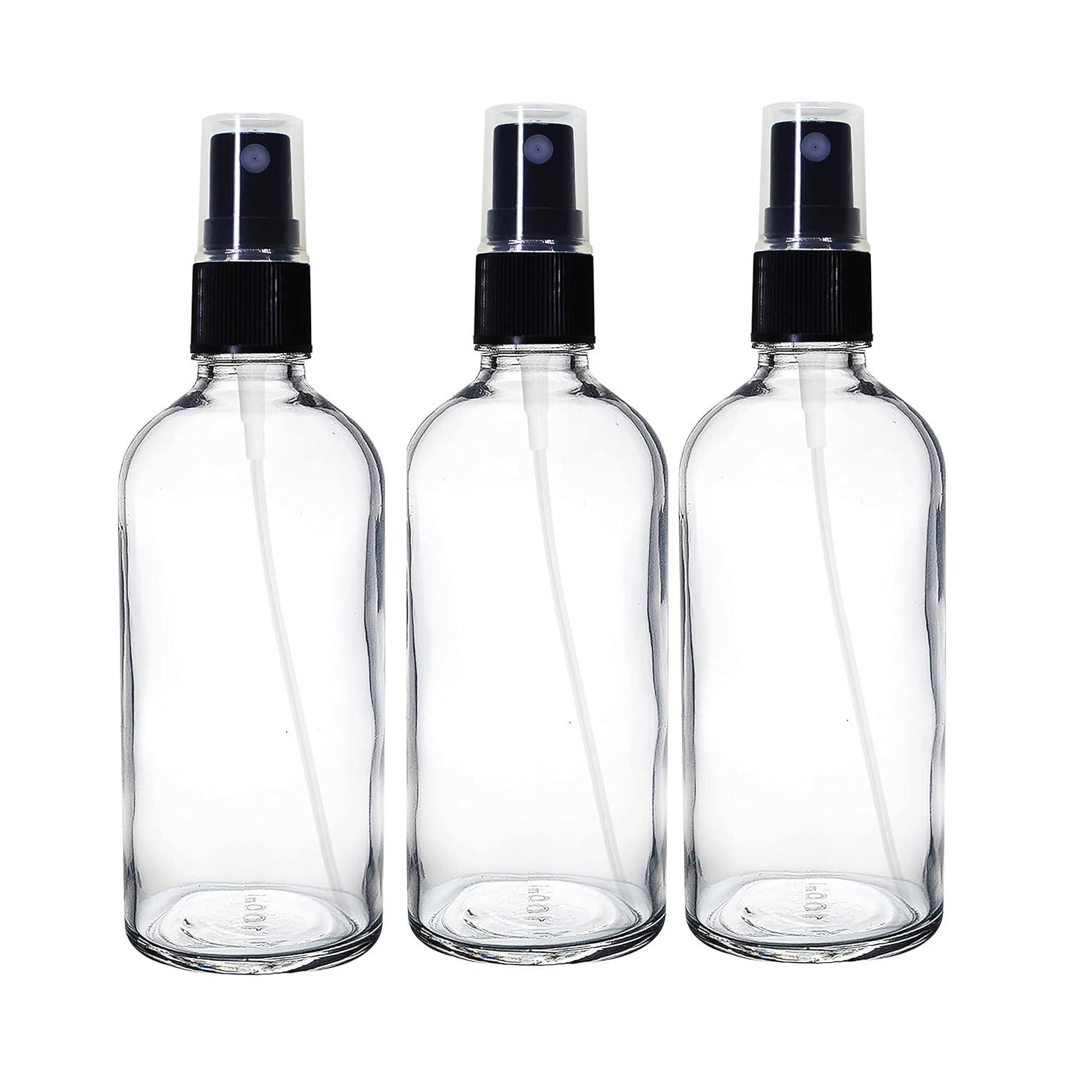 LEMON LIFE Refillable Clear Fine Mist Spray Glass Bottles With Spray Pump For Uses For Diy Perfume, Essential Oils, Blends, Aromatic Water, Beauty Products 100ML Pack of 3-image-15