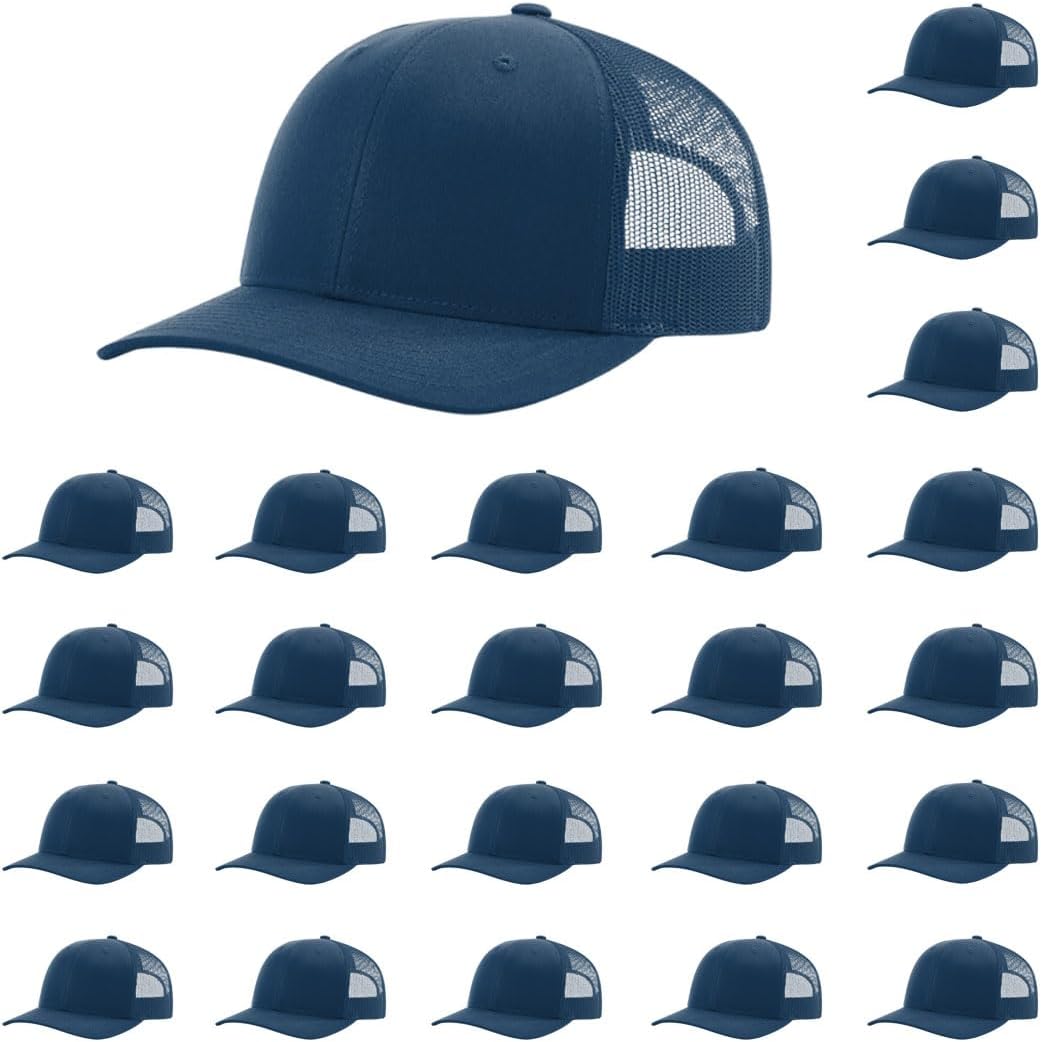 Richardson 112 Classic Six-Panel Adjustable Snapback Trucker Cap | Bulk Packs Available
