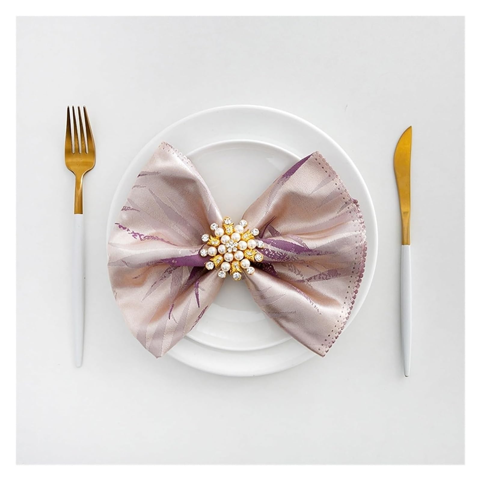 Napoles de Tela de poliéster, Servilletas de Mesa 6 Piezas Jacquard Multicolor Lavable cumpleaños decoración Fiesta Boda(Grey3)