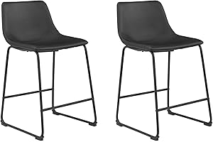 Black Bucket Counter Stools: Signature Design by Ashley Centiar 24" Counter Height Barstools