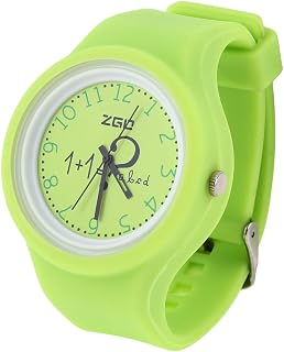 Qtqgoitem Green Adjustable Silicone Wristband Round Dial Wrist Quartz Watch for Ladies (Model: 2f1 24d 52f CDB 6c8)