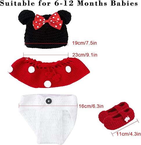 Miniatura 3 de Trajes de ganchillo para bebé accesorios de fotografía para recién nacidos conjuntos de disfraces de bebé hecho a mano disfraces para recién nacidos