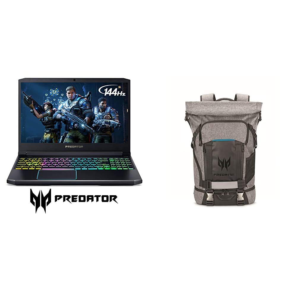 Acer Predator Helios 300 Gaming Laptop with Predator Rolltop Gaming Backpack