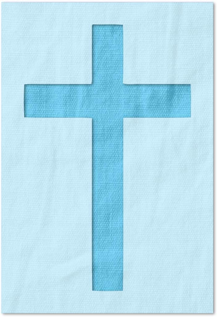 Stencil Stop Simple Cross Stencil - Reusable for DIY Projects, Painting, Drawing, Crafts - 14 Mil Mylar Plastic (11.25 x 18 inches)
