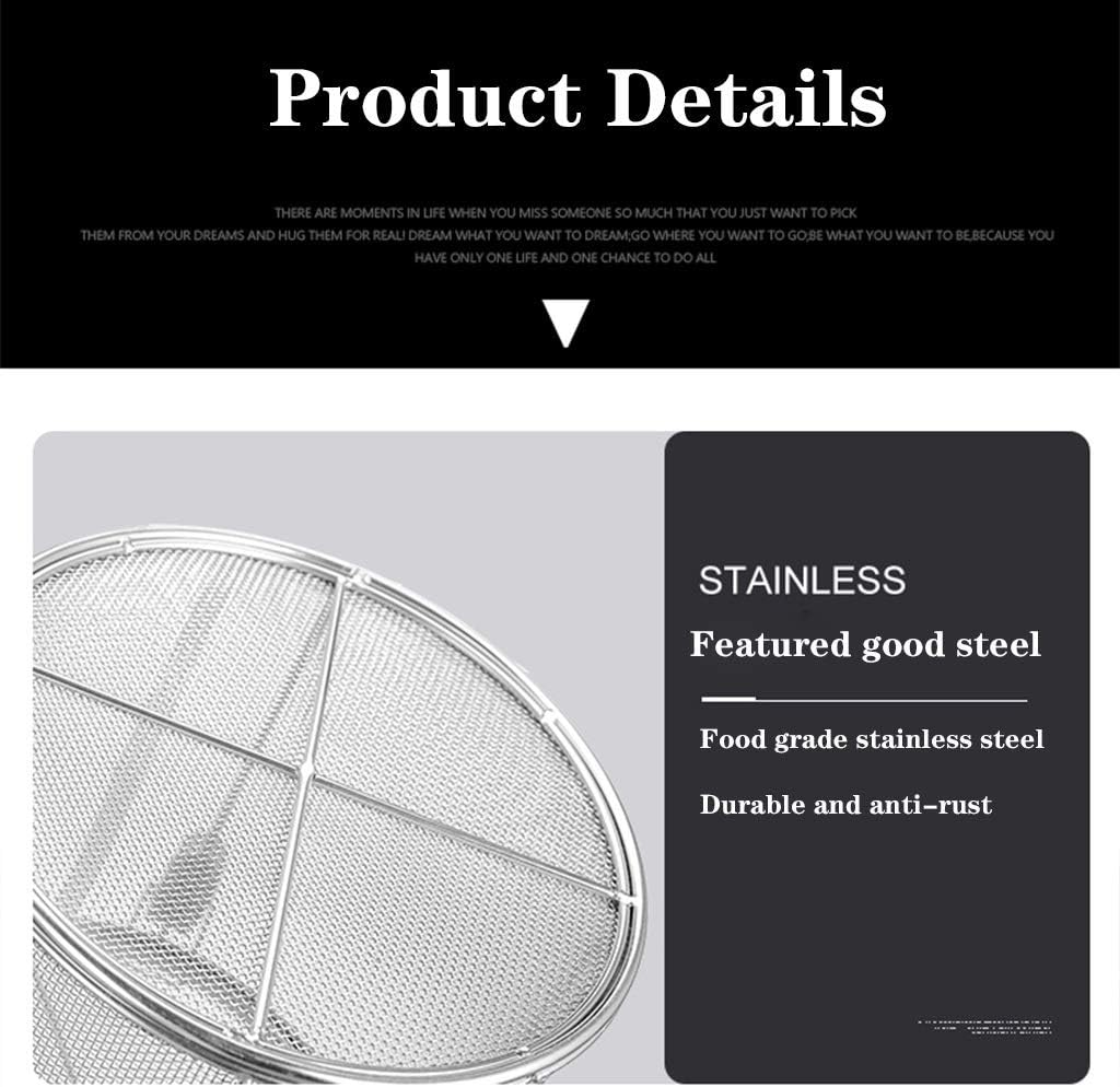 Large Capacity Stainless Steel Fine Mesh Strainer Gravy Soup Taste Spice Box Basket Brine Hot Pot Slag Separation Colander Strainers Basket Tea Infuser (Color : 30x30cm)