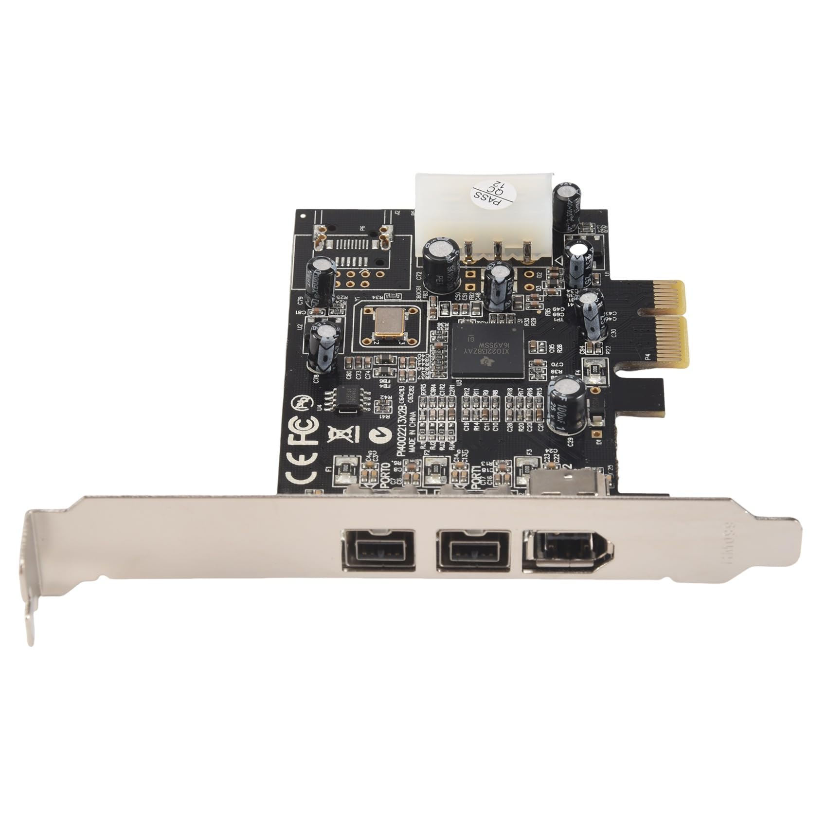 PEX30016 3-portowy chipset IEEE 1394 Firewire 1394B i 1394A PCIe 1.1 X1 TI XIO2213B wymaga starszego sterownika