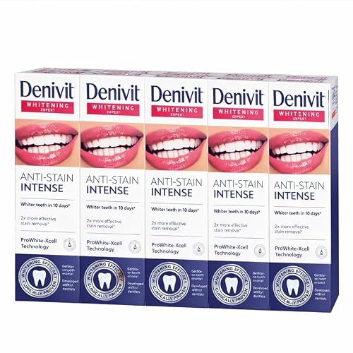 Image of Denivit Toothpaste Anti Stains Intense whitening Toothpaste 5 x 50 ml