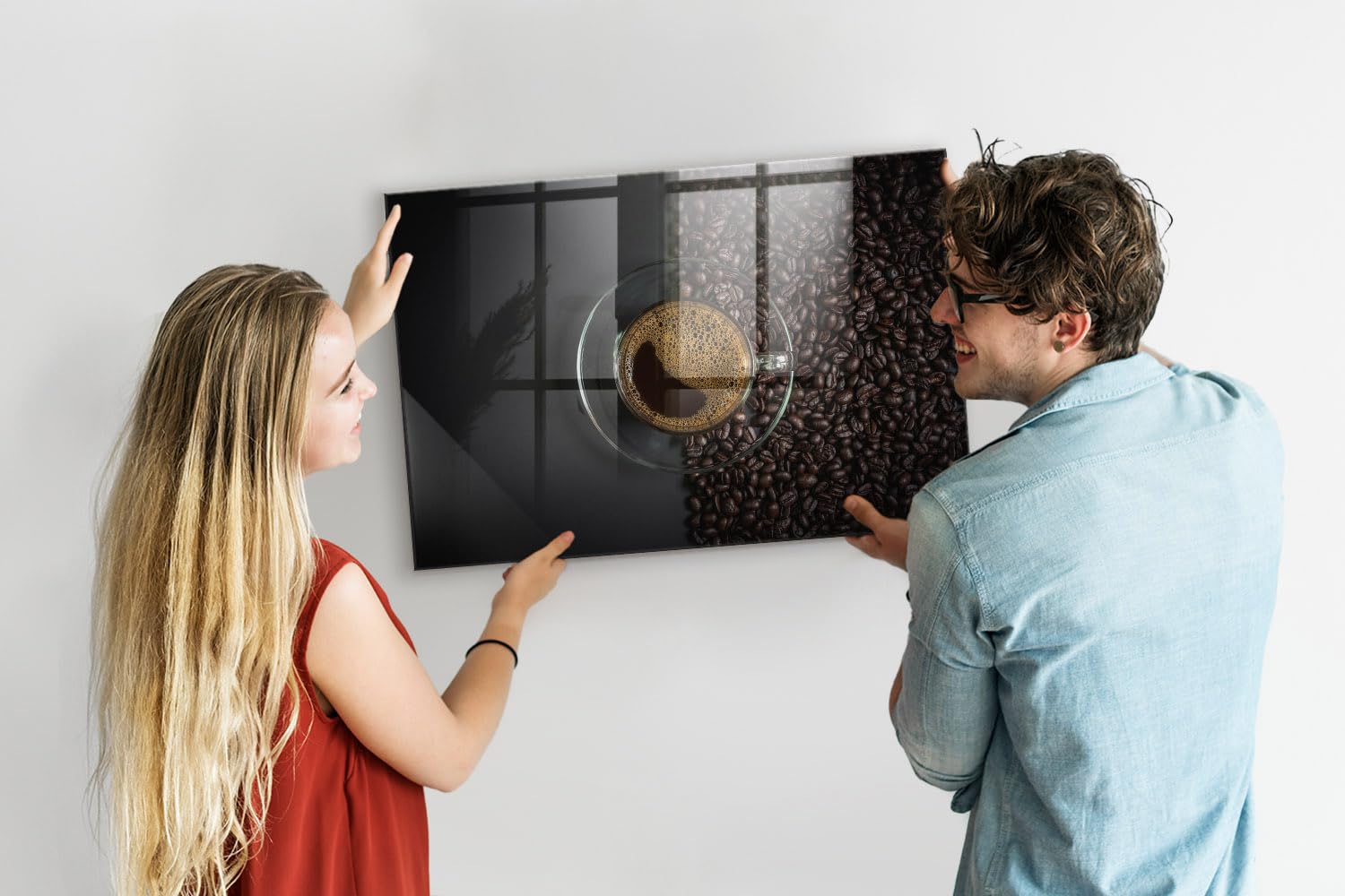 Menú y Pizarra Magnética para Restaurantes y Cafeterías 90x60 Taza de café | Tablero Imantado | Cristal Templado | Mural de Pared | Placa de Acero | Cartelera Informativa | Organizador de Tareas