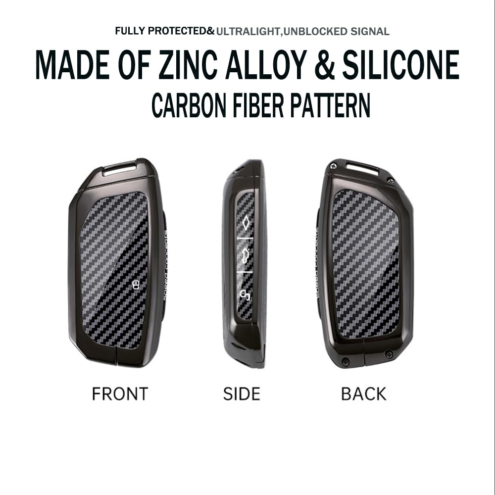 ontto Etui na kluczyki samochodowe ze stopu, pasuje do BMW 2026 2025 2024 X1 U11 X2 X3 G45 X5 X6 X7 IX1 2er U06 Touring 3er 5er 7er G07 I7 i5 etui na klucze obudowa kluczy etui ochronne breloczek do