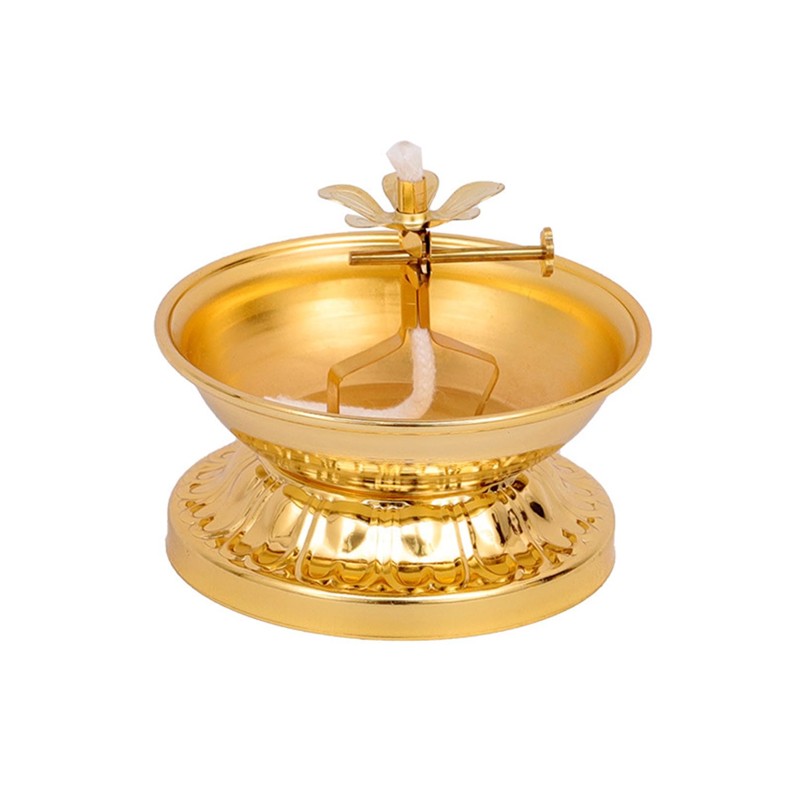 Elnwnnkc B Alloy Oil Lamp Food Oil Lamp Fashion Dimmable Holder Uddhist Supplies Suitable For Indoor Use Alloy