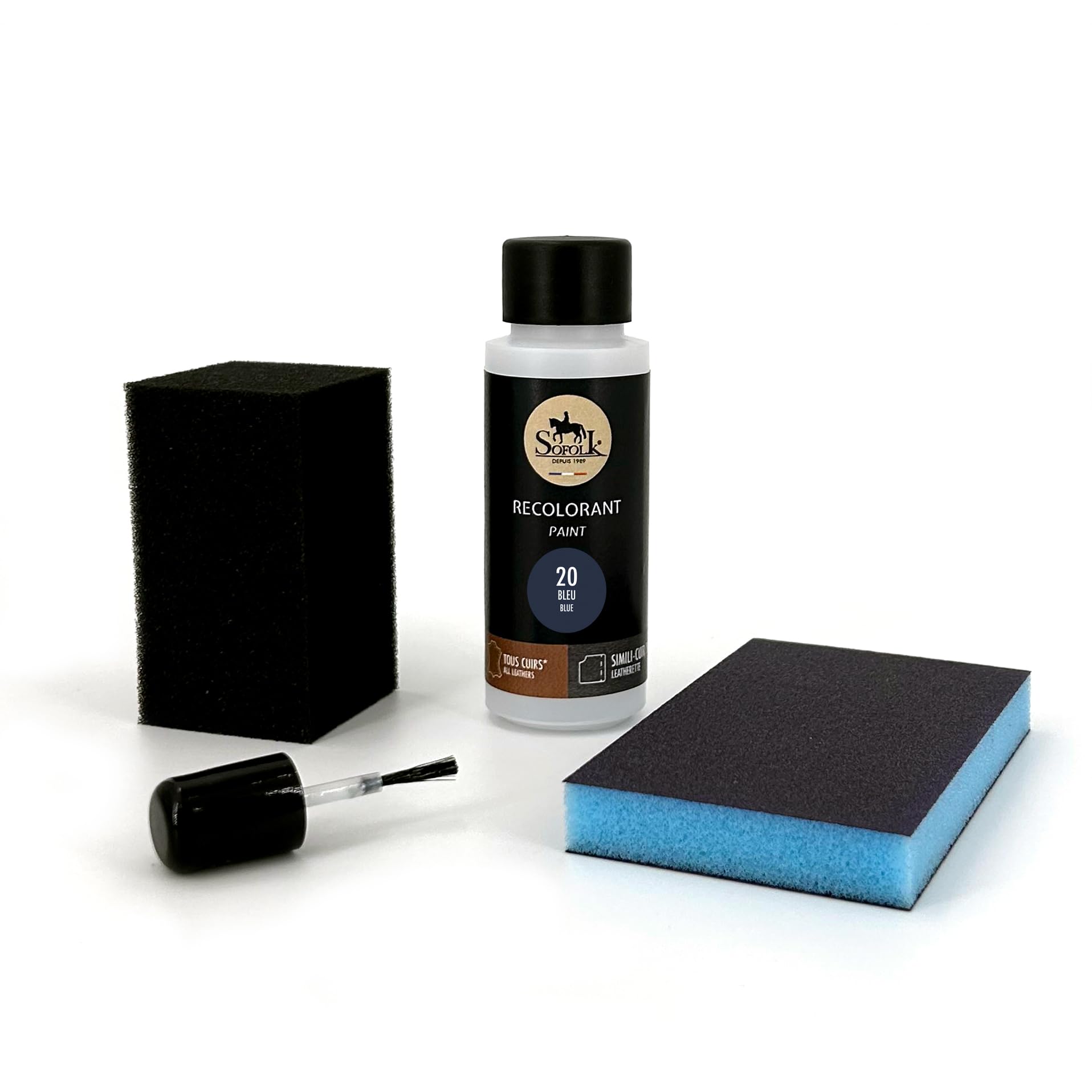 Sofolk - Kit de retoque Pintura Cuero/Cuero de imitación - Tinte para Volante de Coche, Asiento de Coche, sofás, Zapatos, Chaquetas y Ropa - Cuero dañado, Rayado, arañado, Descolorido — view 12