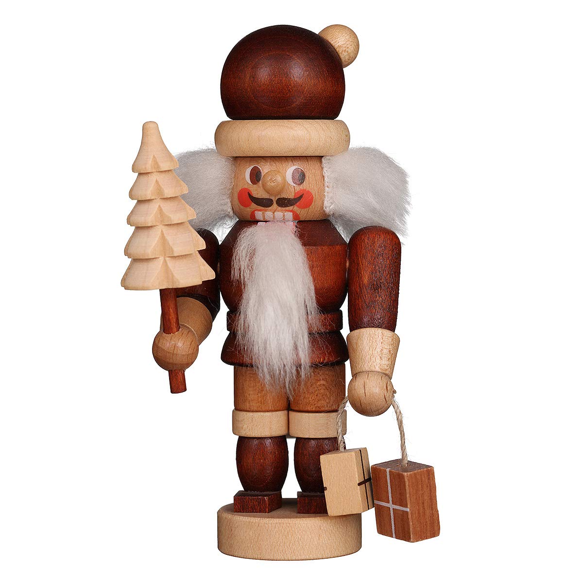 Christian Ulbricht Natural Light Wood Mini Santa Nutcracker