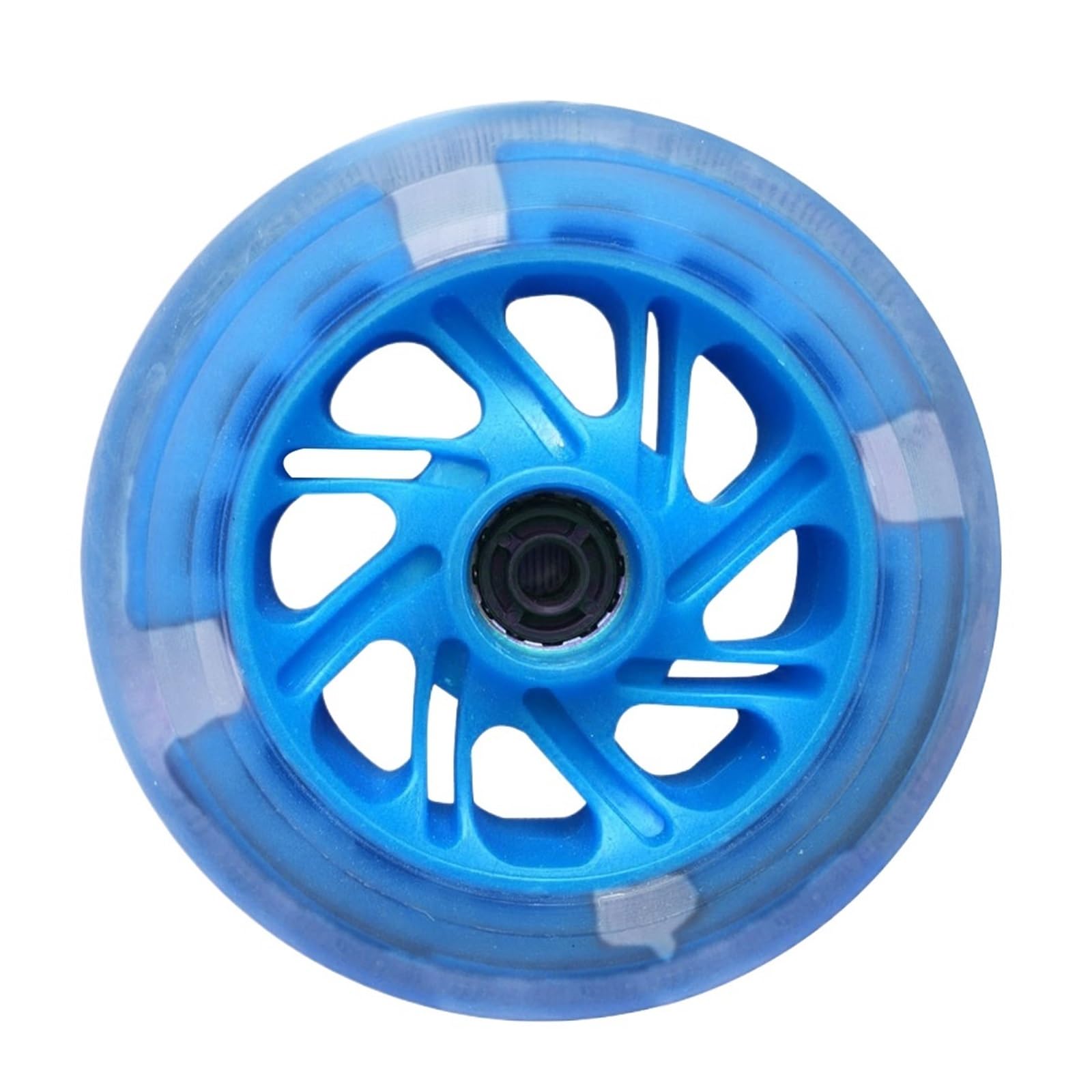 Roues Flash LED 120mm Mini Micro évitent les chutes et amusent vos enfants en bleu