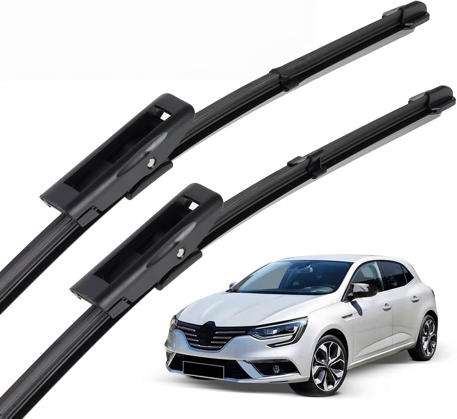 liufangfc Front Windscreen Beam Wipers for Renault Megane 4 MK4 2016-2021 24"+18", Set of 2 Replacement Blades with Pre-assembled Adapter, Only for Right-Hand Drive (UK)